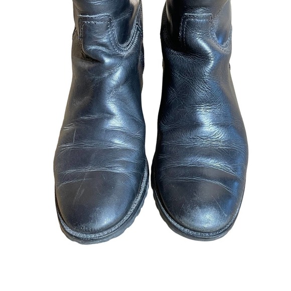 Tory Burch Tall Rain Boots womens Riding Boots BLACK SIZE 8.5M - Picture 3 of 6